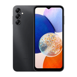 Samsung Galaxy A14 4G unlocked smartphone showing display and rear camera design.