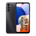 Samsung Galaxy A14 5G unlocked smartphone with large 6.6-inch display and punch-hole front camera.