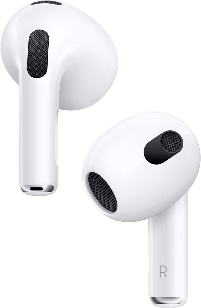 Apple AirPods 3rd Gen wireless earbuds in white color, showcasing left and right sides.