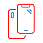 Clear protective phone case shown next to a smartphone