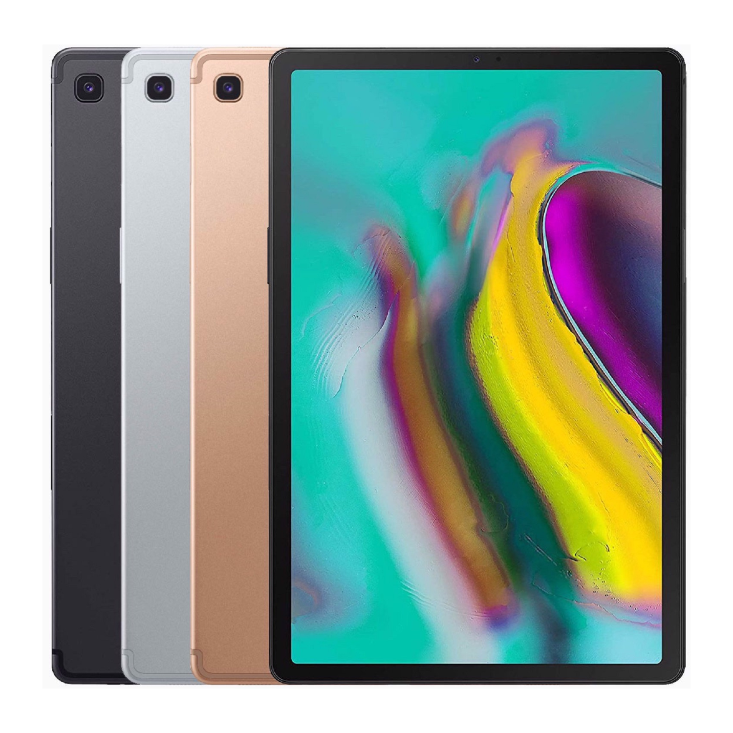 Samsung Galaxy Tab S5e Android tablet featuring large touchscreen and thin lightweight frame.