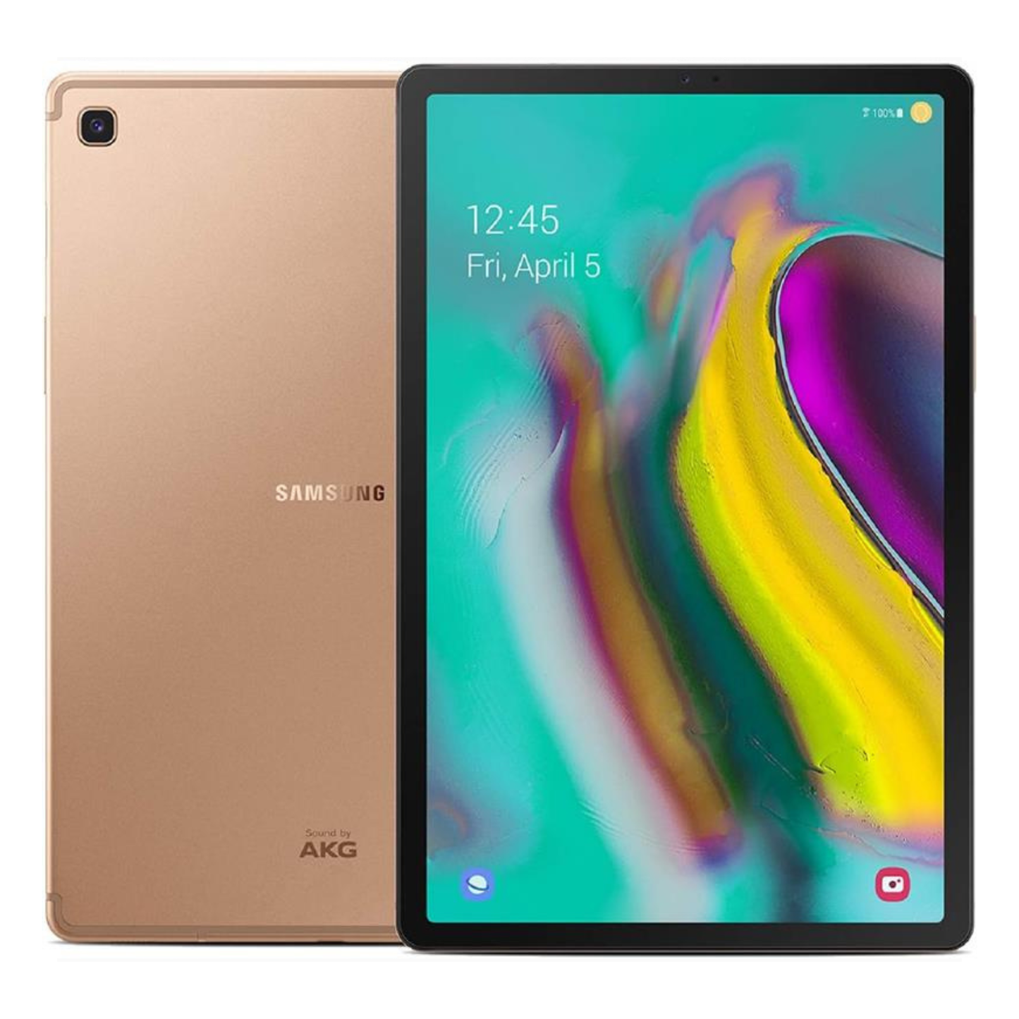 Samsung Galaxy Tab S5e tablet with 10.5-inch Super AMOLED display and slim metal body.