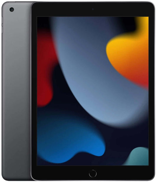 iPad 9 WiFi Only, 10.2 inch Retina display, sleek design with colorful background