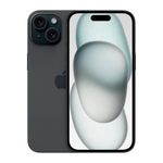 iPhone 15 Black smartphone front and back view