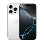iPhone 16 Pro White Titanium smartphone front and back view